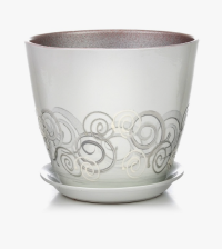 Горшок керамический с поддоном Бутон Эфир d18см 3,8л 31РС