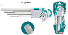 Набор ключей имбусовых 9шт 1,5-10мм TOTAL THT106192