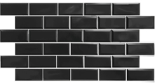 Панель декоративная Блок черный, белый шов (0,966х0,484м)