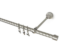 Карниз металлический крученый d16 мм СМ-2997-1Р хром матовый 1,6 м