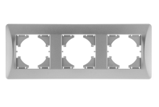 Рамка 3-м С1130-004 серебро