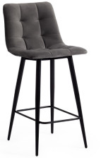 Стул барный Chilly (mod.7095б) металл/ткань, темно-серый/черный