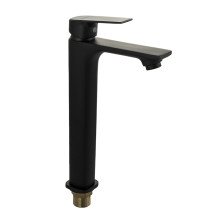 Смеситель для раковины однорычажный МАГНУС/MAGNUS 8403 высокий, черный