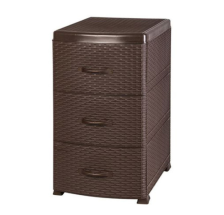 Комод 3 ящика Ротанг коричневый 35601