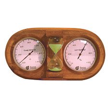 Термогигрометр для бани и сауны с песочными часами