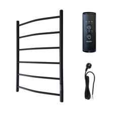 Полотенцесушитель В4 Р80х50 электрический, черный матовый, под скрытый монтаж, правый, СНШ Маргроид 