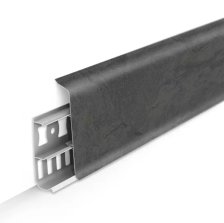 Плинтус Идеал Деконика с кабель-каналом лофт серый 2,2 м 70 мм