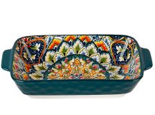 Блюдо для запекания 22,5х12,5х5см с ручками зеленый 0860212