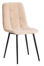 Стул CHILLY MAX велюр/металл, 45х54х90см, бежевый 08/черный