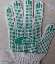 Перчатки х/б с ПВХ 5-ти нитка Домик