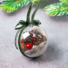 Украшение новогоднее Ёлочный шарик, природный декор