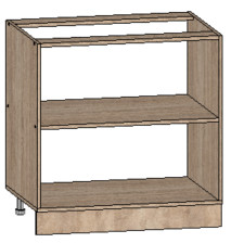 Каркас напольного шкафа ДУБЛИН 80х82х51 см, ЛДСП дуб сонома (2 двери)