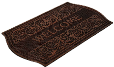 Коврик резиновый "Велком" ажурный 45х75см VORTEX (медь)