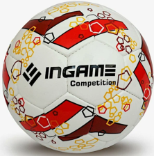Мяч футбольный Ingame Competition IFB-102 №5 бело-красный