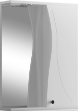 Зеркало со шкафчиком Жардин-55 с подсветкой (55х75х18)