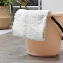 Тряпка для пола Доляна белая 50х80см с отверстием 7793737