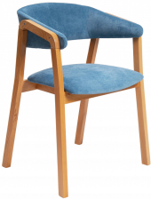 Стул Dalia Soft блю/натур (595х500х770), тонировка натуральный бук