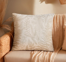 Наволочка декоративная полиэстер Листва бежевый 43х43 Этель