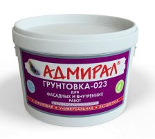 Грунтовка ВД АК-023 глубокопроникающая для фасадных и внутренних работ СТАНДАРТ (0,9кг) Адмирал