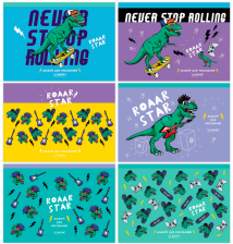 Альбом для рисования 12 л А5 BG Roaar star, на скрепке