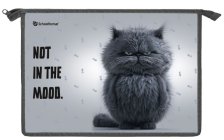 Папка для тетрадей 1 отд А4 Schoolformat Не в духе пластик, на молнии 