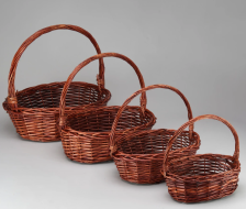 Корзина плетеная 28х19х9 см коричневый