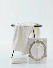 Набор полотенец махровых 2 шт 50х90 + 70х140 кремовый Lenny Two Dolphins 