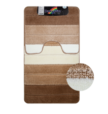 Коврики для ванной комнаты CАНАКС Silver (2шт) 60х100см 50х60см коричневый 00202