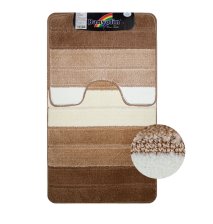 Коврики для ванной комнаты CАНАКС Silver (2шт) 60х100см 50х60см коричневый 00202