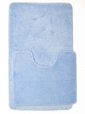 Комплект ковриков для ванной комнаты AQUA-PRIME Be'Maks 2 шт 60х100/60х50см 163 18мм (голубой) 
