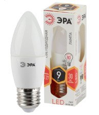 Лампа светодиодная Е27 9W/827 свеча прозрачная В35 F-LED Эра