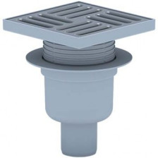 Трап вертикальный 12х12см выпуск 50мм пластик-нержавеющая сталь ТА5714М