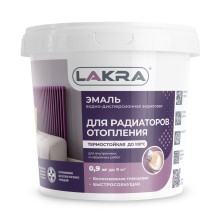 Эмаль акриловая для радиаторов белая глянцевая (0,9кг) Лакра