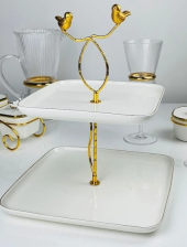 Фруктовница 2-ярусная 20,5х26см LENARDI MELODY фарфор 163-032