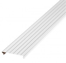 Панель-рейка 100 жемчужно-белый с хром полосой (3м)