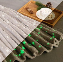 Плед 180х200 флис "Звезды" светящийся в темноте 7110858