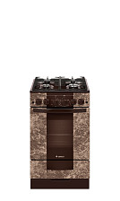 Плита газовая Гефест 5500-02 0114 (50x58,5x85см)(цвет:коричневый с рисунком "мрамор",вар пов стекло)