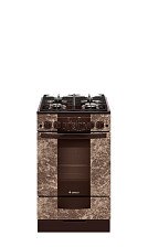 Плита газовая Гефест 5500-02 0114 (50x58,5x85см)(цвет:коричневый с рисунком "мрамор",вар пов стекло)