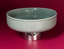 Фруктовница 20,5 см на ножке MULTICOLOR зеленый LENARDI 163-005