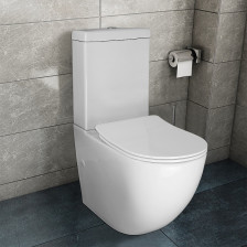 Унитаз Компакт РЕНДА/RENDA AZ-8693/8593 безободковый, с сиденьем микролифт (615х365х840) AZARIO