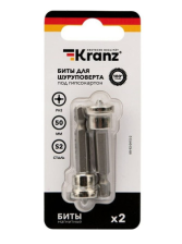 Бита PH 2х50мм с ограничителем Kranz 2шт KR-92-0415-2