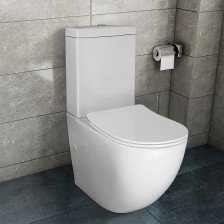Унитаз Компакт РЕНДА/RENDA AZ-8693/8593 безободковый, с сиденьем микролифт (615х365х840) AZARIO