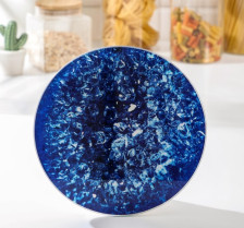 Доска разделочная стеклянная 20 см Голубой Агат 6918706