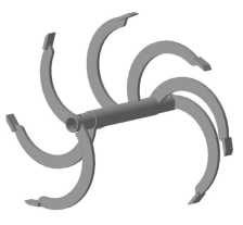 Фреза спиральная вал S32 мм d470/400 (7 зубов, втулка с двух сторон (комплект)