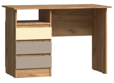 Стол письменный Челси Колор Глиняный серый/Слоновая кость/Дуб Крафт