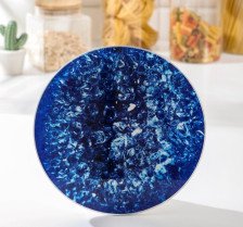 Доска разделочная стеклянная 20 см Голубой Агат 6918706