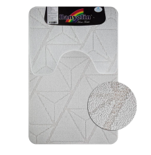 Коврики для ванной комнаты CАНАКС Cross-Loop (2шт) 50х80см 50х40см однотонный бежевый 00851