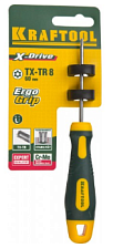 Отвертка TORX Hole 8x60мм KRAFTOOL двухкомпонентная рукоятка 250077-8-060