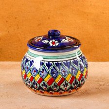 Сахарница 500 мл Риштанская Керамика Узоры синяя 9408724