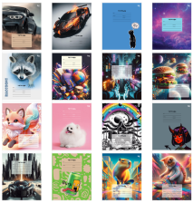 Тетрадь 12 л клетка BG Super mix-15